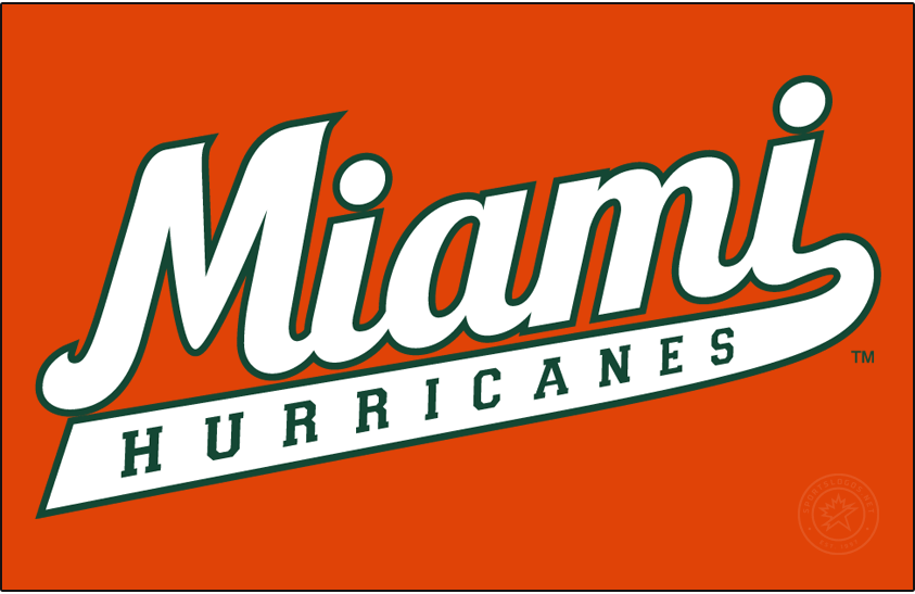Miami Hurricanes 2019-Pres Wordmark Logo diy iron on heat transfer Miami Hurricanes 2019-Pres Wordmark Logo diy iron on heat transfer